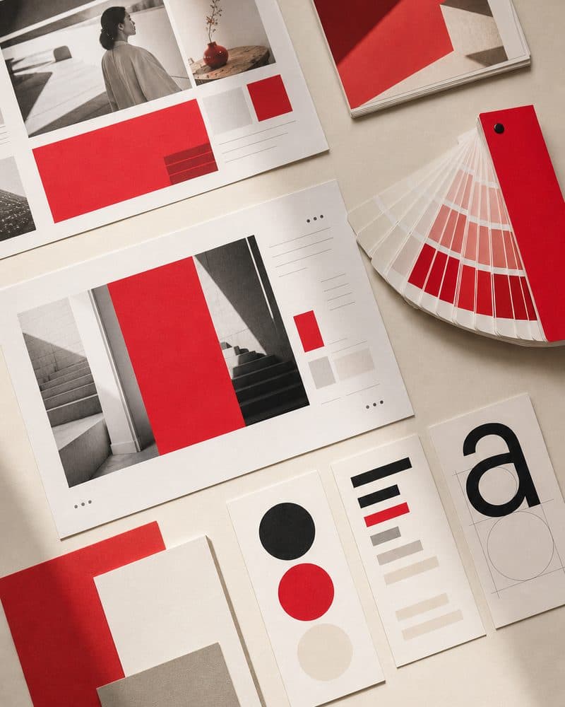 Editorial-grade website visual design carrying a brand identity on screen