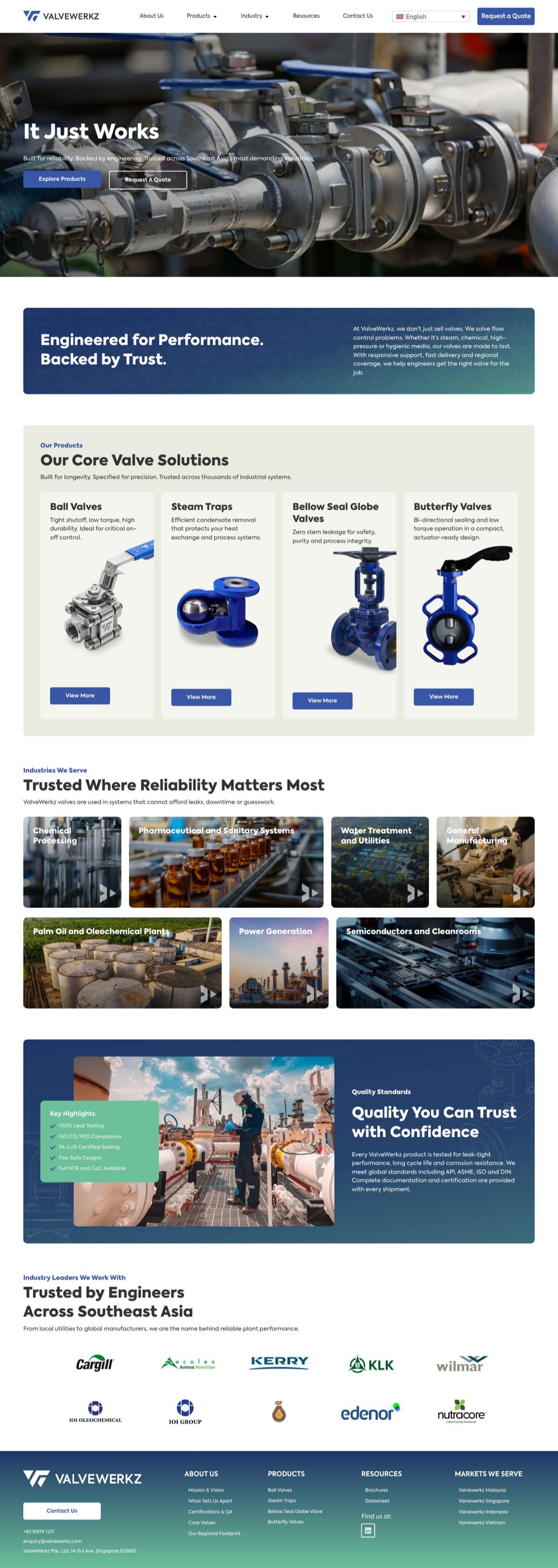 Valvewerkz website, designed and built by Oblique