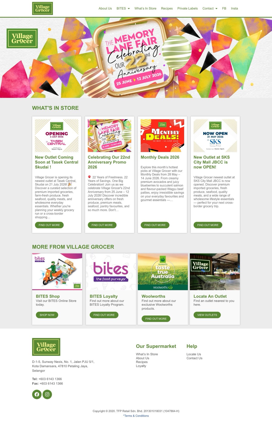 Village Grocer website