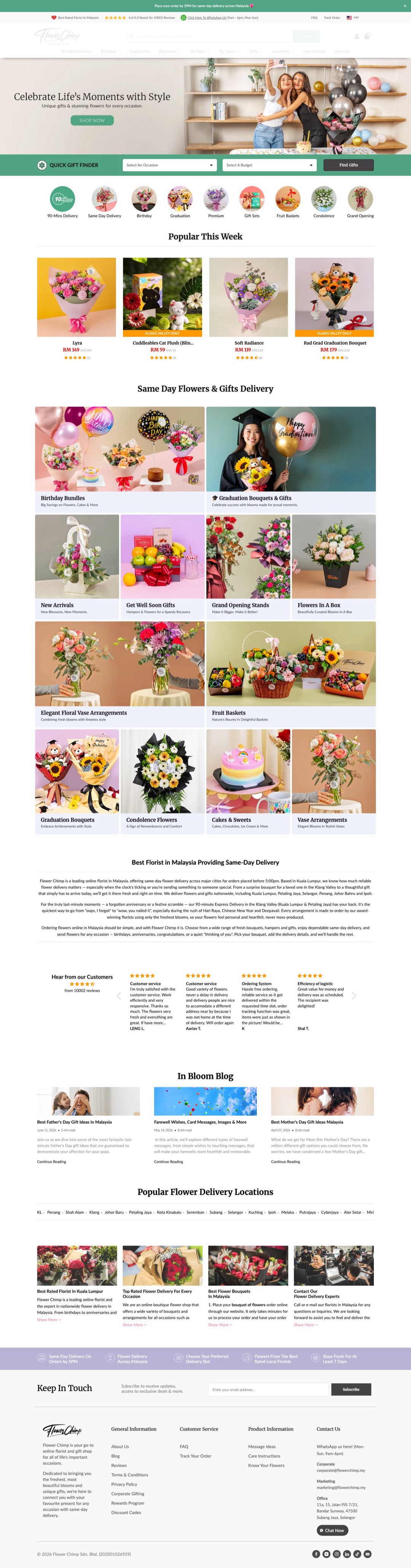 FlowerChimp website
